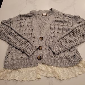 POL Knit and Lace Sweater